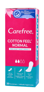 Carefree Cotton Fresh Panty Liners 20 Pack