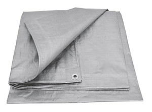 AwTools Tarpaulin 120g 3x3 m, silver