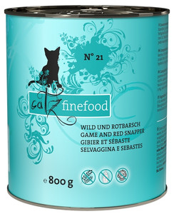 Catz Finefood Cat Food Wild Game & Red Snapper N.21 800g