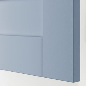 SANNIDAL Door with hinges, blue, 60x120 cm