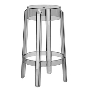 Bar Stool Ghost 66cm, grey transparent