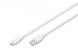 DIGITUS USB-C silicone connection cable, 1m, white