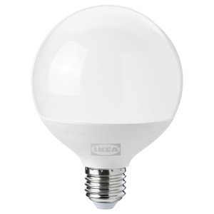 SOLHETTA LED bulb E27 1521 lumen, dimmable/globe opal white, 95 mm