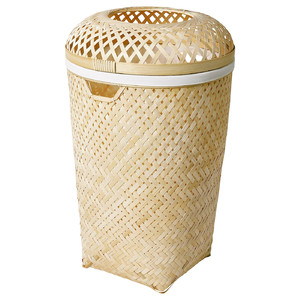SALUDING Laundry basket, handmade bamboo 50 l