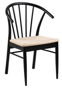 Chair with Armrests Cassandra, black/natural