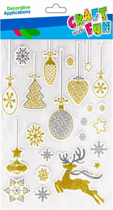Christmas Stickers Glitter Reindeer