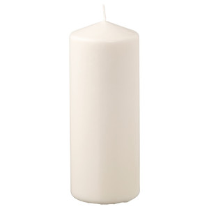 FENOMEN Unscented pillar candle, natural, 19 cm