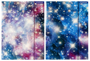 Folder with Elastic Band A4 Galaxy 10-pack, assorted patterns