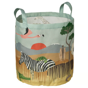SANDLÖPARE Storage bag, multicolour/savannah