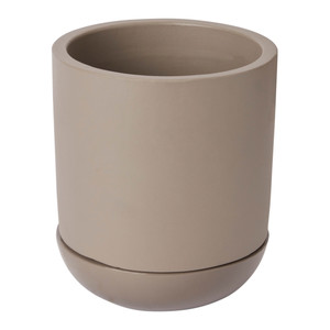 Plant Pot with Saucer GoodHome 12 cm, brown