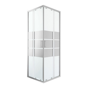 GoodHome Shower Enclosure Beloya 70x70x195cm, chrome/mirror glass