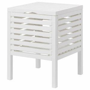 MUSKAN Storage stool, white, 50 cm