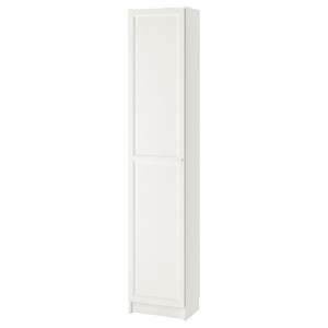 BILLY / OXBERG Bookcase with doors, white, 40x42x202 cm