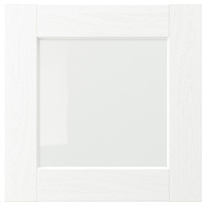 ENKÖPING Glass door, white wood effect, 40x40 cm