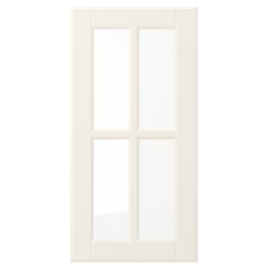 BODBYN Glass door, off-white, 30x60 cm