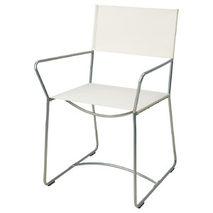 HÖGALT Chair, silver-colour/Älvsborg beige