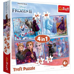 Trefl Children's Puzzle Frozen II Journey into the Unknown 4in1 4+