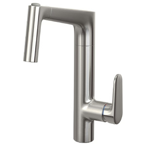 MAJSJÖN Kitchen mixer tap pull out w spray, stainless steel colour