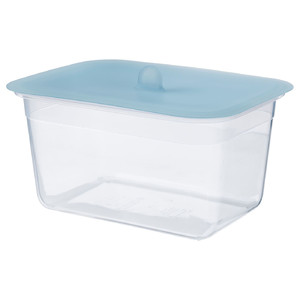 IKEA 365+ Food container with lid, rectangular plastic/silicone, 2.0 l