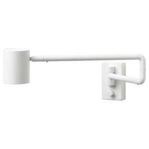 NYMÅNE Wall lamp w swing arm, wired-in