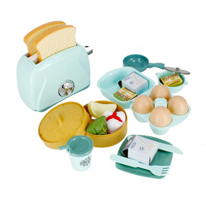 Happy Gourmet Little Kitchen Toaster Toy Breakfast Playset 3+