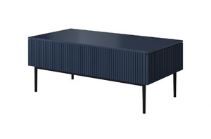 Coffee Table with Drawers Nicole, dark blue/black legs