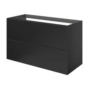 Goodhome Wall-mounted Basin Cabinet Imandra 100cm, matt black