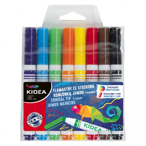 Kidea Conical Tip Jumbo Markers 8 Colours