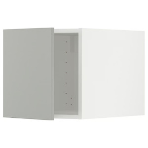 METOD Top cabinet, white/Havstorp light grey, 40x40 cm