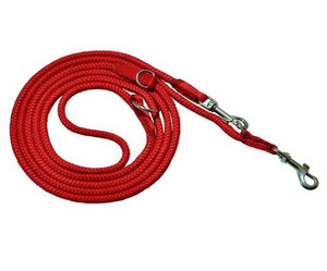 CHABA Adjustable Dog Leash 6mm x 130/220cm, red