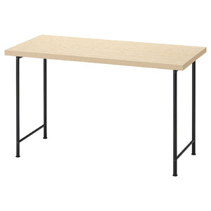 MITTCIRKEL / SPÄND Desk, lively pine effect/black, 120x60 cm