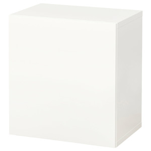BESTÅ Wall-mounted cabinet combination, white/Lappviken white, 60x42x64 cm