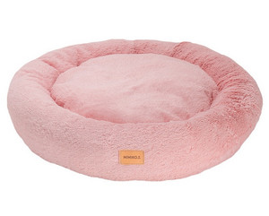 MIMIKO Pets Dog Bed Lair Shaggy Round XXL 100cm, pink