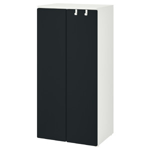 SMÅSTAD / PLATSA Wardrobe, white/blackboard surface, 60x42x123 cm