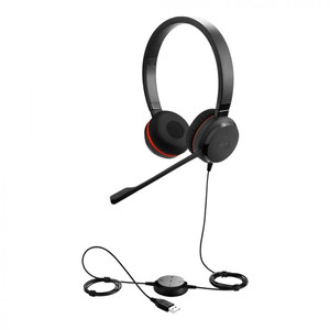 Jabra Evolve 30 II UC Stereo Headset, USB-A & USB-C & 3.5mm, Black