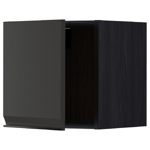 METOD Wall cabinet, black/Upplöv matt anthracite, 40x40 cm