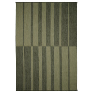 KANTSTOLPE Rug flatwoven, in/outdoor, green, 133x195 cm