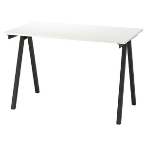 TROTTEN Desk, white/anthracite, 120x70 cm