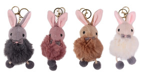 Plush Keychain Bunny 1pc, assorted colours