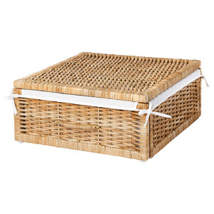 TOLKNING Basket, handmade rattan, 50x43x19 cm