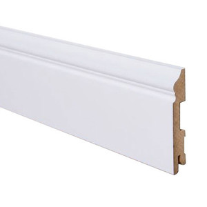 MDF Skirting Board Foge LB3 100 200 x 10 x 1.6 cm, semi-matt white
