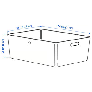 KUGGIS Box, white, 37x54x21 cm
