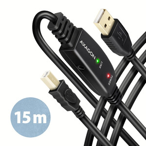 AXAGON USB Cable ADR-215B USB 2.0 A-M -> B-M act 15m