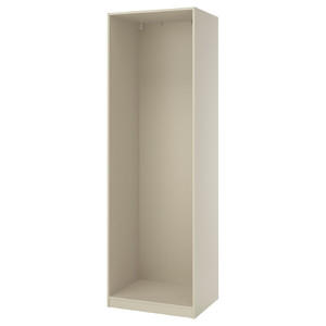 PAX Wardrobe frame, grey-beige, 75x58x236 cm