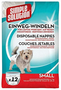 Simple Solution Disposable Female Dog Diapers Small 12pcs