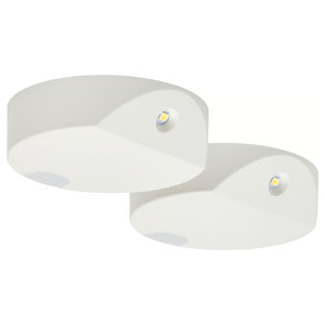 GÖMPYSSLING LED lighting with sensor, white/battery-operated, 7 cm