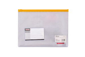 Zipper Bag for Documents Penmate Micro A5, 1pc, transparent/yellow