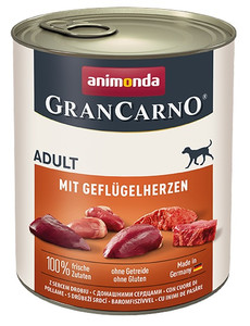 Animonda GranCarno Adult Turkey Hearts Wet Dog Food 800g