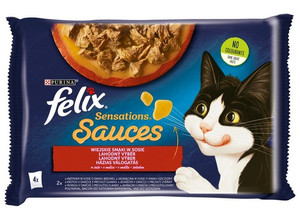 Felix Sensations Sauces Cat Food Country Flavours Turkey/Lamb in Sauce 4x85g