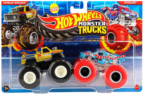 Hot Wheels Monster Trucks Vehicle 2-pack 1:64 FYJ64, 1pc, assorted colours, 3+
